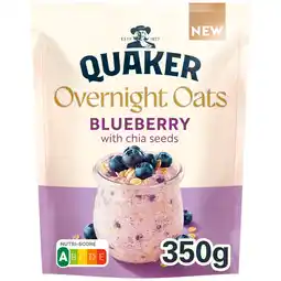 Jumbo Quaker Overnight Oats Blueberry 350 gr aanbieding