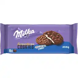 Jumbo Milka Sensations Chocolade Koekjes Oreo 8 stuks 208 g aanbieding