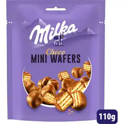 Jumbo Milka Mini Wafers Chocolade Wafels 110g aanbieding