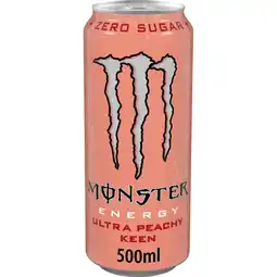 Jumbo Monster Energy Ultra Peachy Keen 500 ml aanbieding