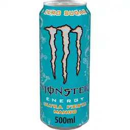 Jumbo Monster Energy Ultra Fiesta Mango Zero Sugar 500 ml aanbieding