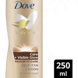 Jumbo Dove Lotion Visible Glow Dark 250 ML aanbieding
