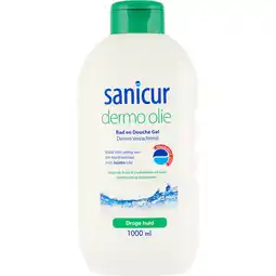 Jumbo Sanicur Dermo Olie Bad en Douche Gel Dermo Verzachtend 1000 ml aanbieding