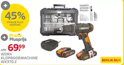 Praxis Praxis plus worx klopboormachine aanbieding