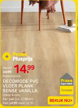 Praxis Praxis plusprijs decomode pvc vloer plank sense vanilla dikte 4 mm. aanbieding