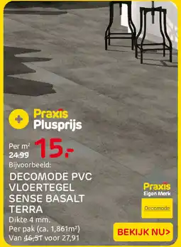Praxis Praxis plusprijs decomode pvc vloertegel sense basalt terra aanbieding