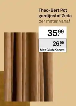 Karwei Theo-Bert Pot gordijnstof Zeda aanbieding