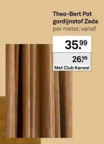 Karwei Theo-Bert Pot gordijnstof Zeda aanbieding