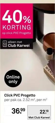 Karwei Click PVC Progetto aanbieding