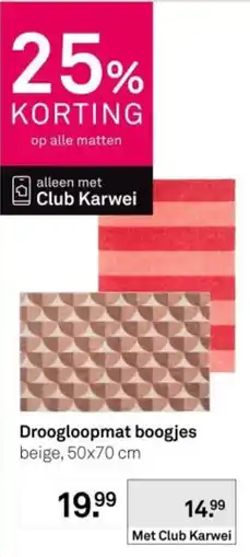 Karwei Droogloopmat boogjes aanbieding