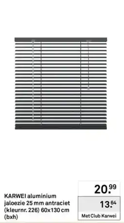 Karwei KARWEI aluminium jaloezie 25 mm antraciet aanbieding