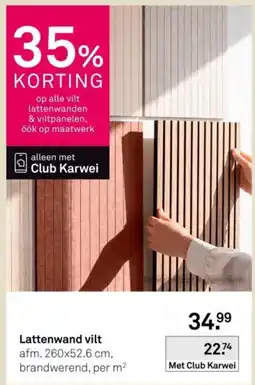 Karwei Lattenwand vilt aanbieding
