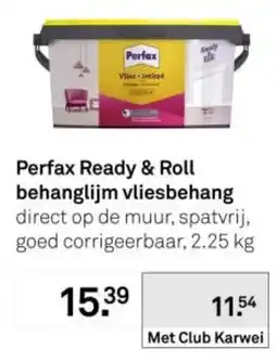 Karwei Perfax Ready & Roll behanglijm vliesbehang aanbieding