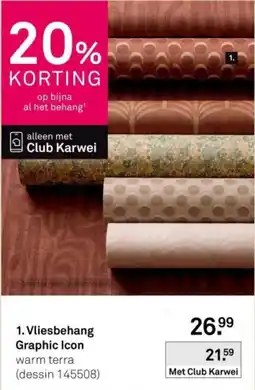 Karwei Karwei Vliesbehang Graphic Icon warm terra aanbieding