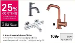 Karwei Atlantic wastafelkraan Olivier aanbieding
