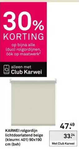 Karwei karwei rol gordijn aanbieding