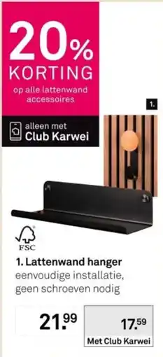 Karwei Club Karwei lattenwand hanger aanbieding