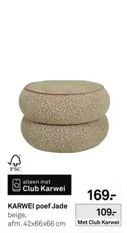 Karwei KARWEI poef Jade aanbieding