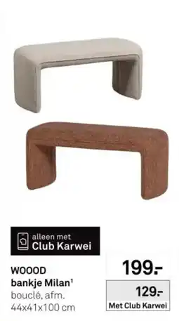 Karwei woood bankje milan1 aanbieding