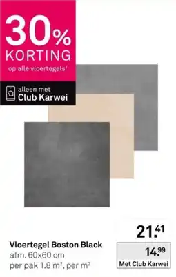 Karwei Vloertegel Boston Black aanbieding