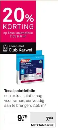 Karwei Tesa isolatiefolie aanbieding