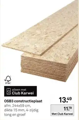 Karwei Club Karwei OSB3 constructieplaat aanbieding