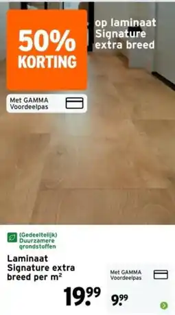 GAMMA Laminaat Signature extra breed aanbieding