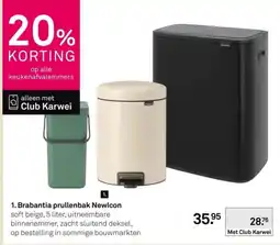 Karwei Brabantia prullenbak Newlcon aanbieding