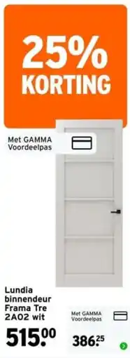 GAMMA Lundia binnendeur Frama Tre 2A02 wit aanbieding