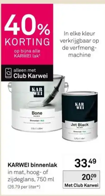 Karwei Karwei binnenlak aanbieding