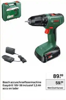 Karwei Bosch accuschroefboormachine Easydrill 18V-38 aanbieding