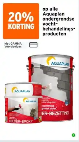 GAMMA Aquaplan ondergrondse vocht-behandelings-producten aanbieding