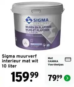 GAMMA Sigma muurverf interieur mat wit aanbieding