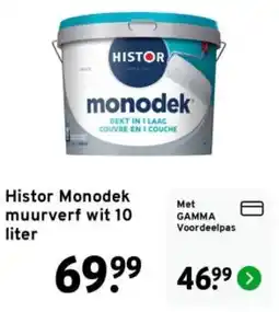 GAMMA Histor Monodek muurverf wit aanbieding