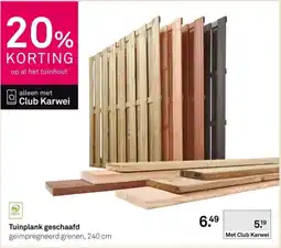 Karwei Tuinplank geschaafd aanbieding