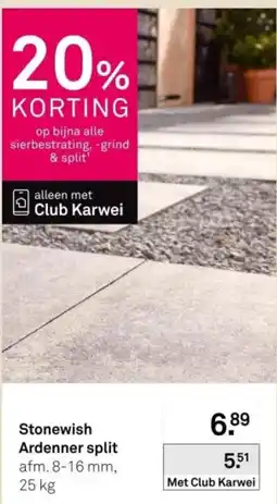 Karwei Stonewish Ardenner split aanbieding