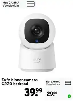 GAMMA Eufy binnencamera C220 bedraad aanbieding