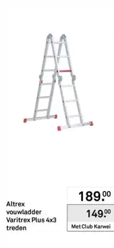 Karwei Altrex vouwladder Varitrex Plus 4x3 treden aanbieding