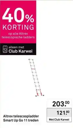 Karwei Altrex telescoopladder Smart Up Go 11 treden aanbieding