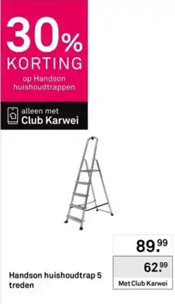 Karwei Handson huishoudtrap 5 treden aanbieding