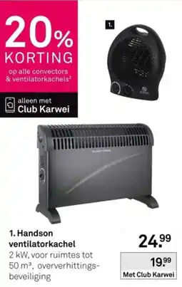 Karwei Handson ventilatorkachel aanbieding