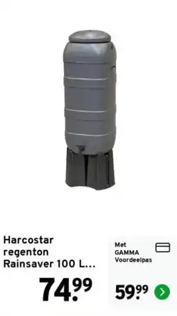 GAMMA Harcostar regenton Rainsaver 100 L... aanbieding