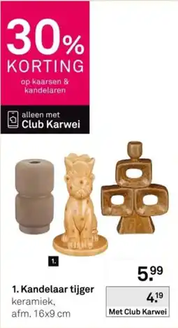 Karwei Kandelaar tijger aanbieding