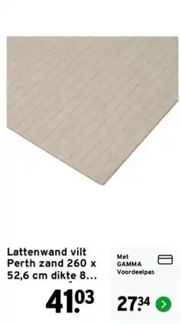 GAMMA Lattenwand vilt Perth zand aanbieding