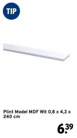 GAMMA Plint Model MDF Wit aanbieding
