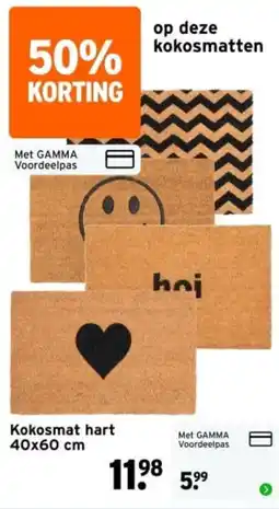 GAMMA Kokosmat hart aanbieding