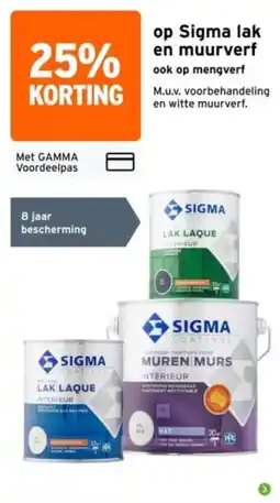 GAMMA sigma lak en muurverf aanbieding