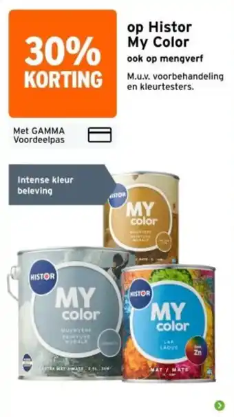 GAMMA Histor My Color aanbieding
