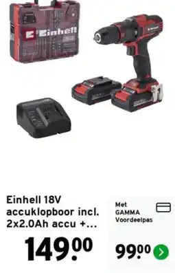 GAMMA Einhell 18V accuklopbloer aanbieding