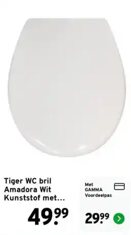 GAMMA Tiger WC bril Amadora Wit aanbieding